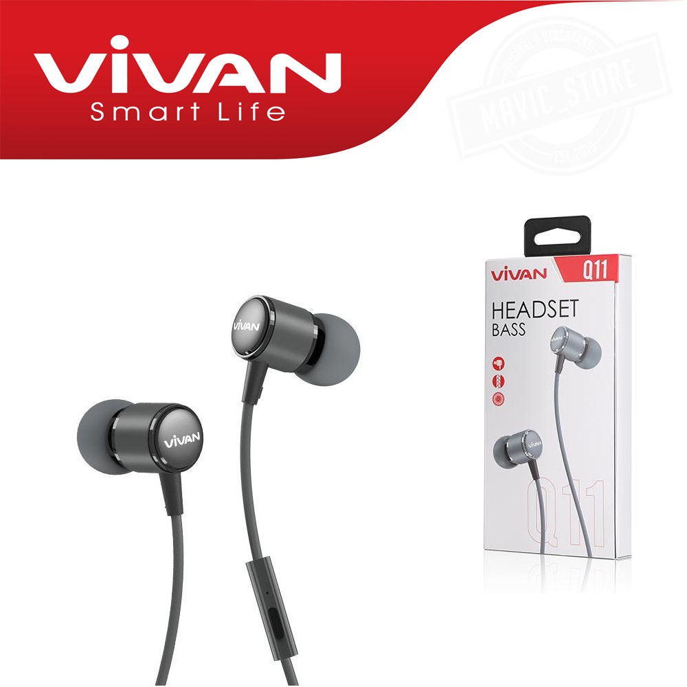 HANDSFREE VIVAN Q11 - HITAM