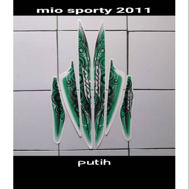Striping mio sporty tahun 2011 warna putih