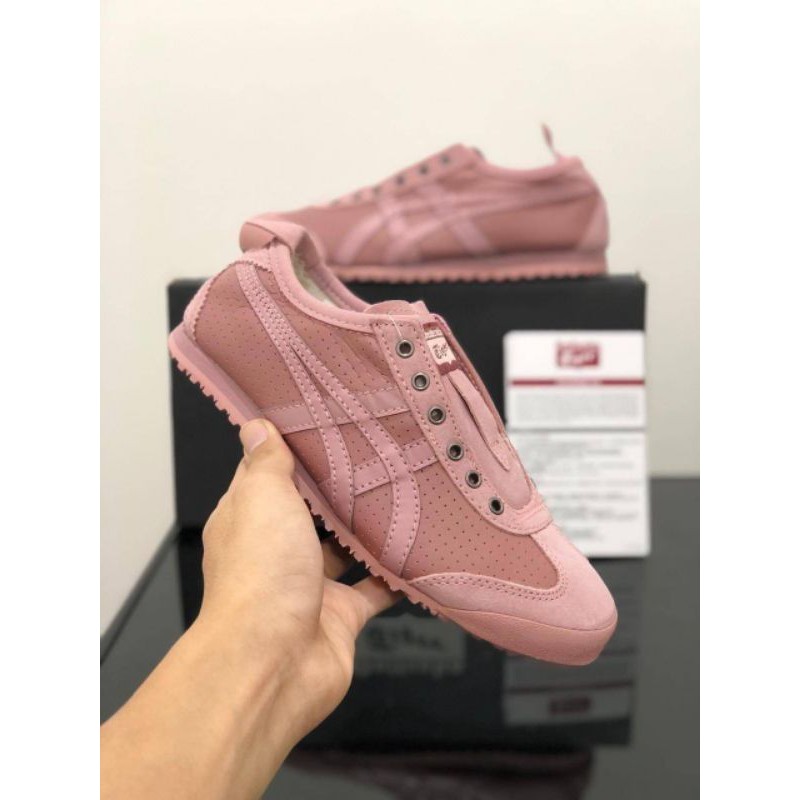 sepatu onitsuka tiger mexico 66 original slipon leather pink
