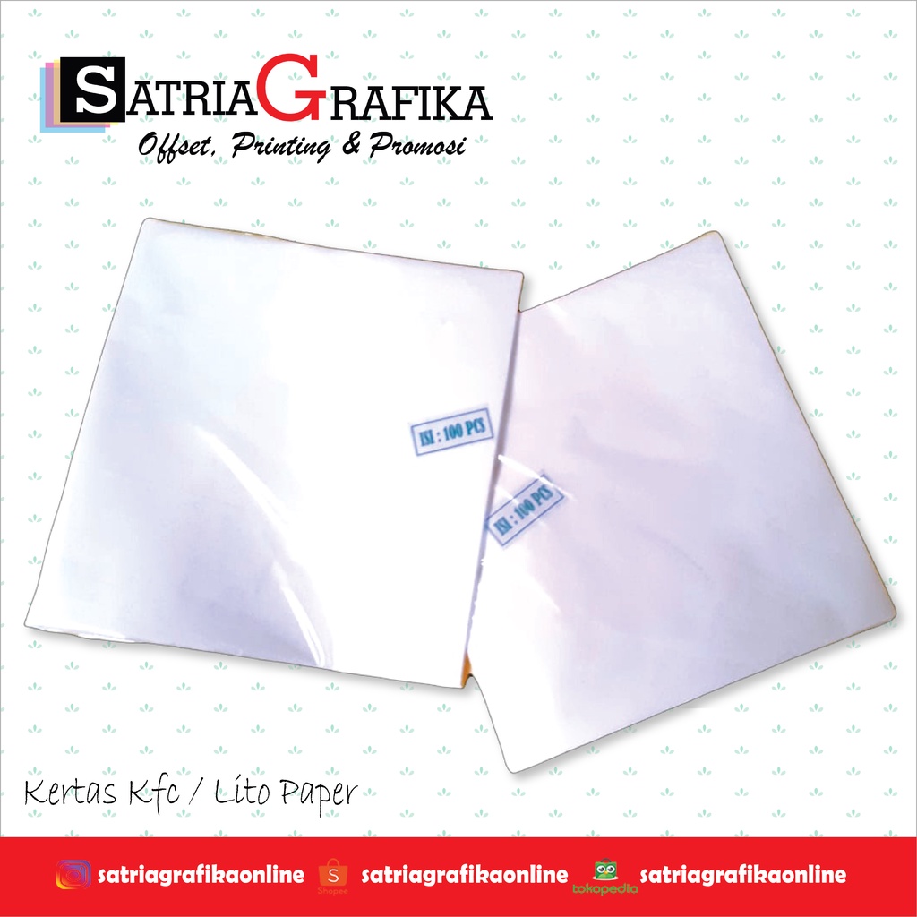 

Kertas KFC / Lito Paper Isi 100