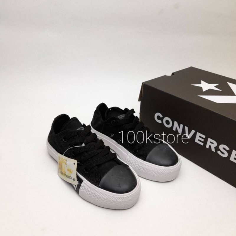 sepatu anak converse low hitam putih sepatu sekolah anak tk sd smp