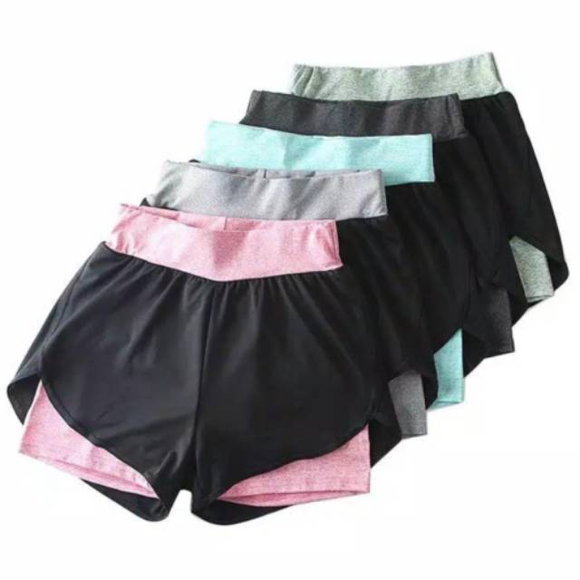  Celana  Pendek Olahraga  Wanita  Woman Shorts Sport Cewek Gym 