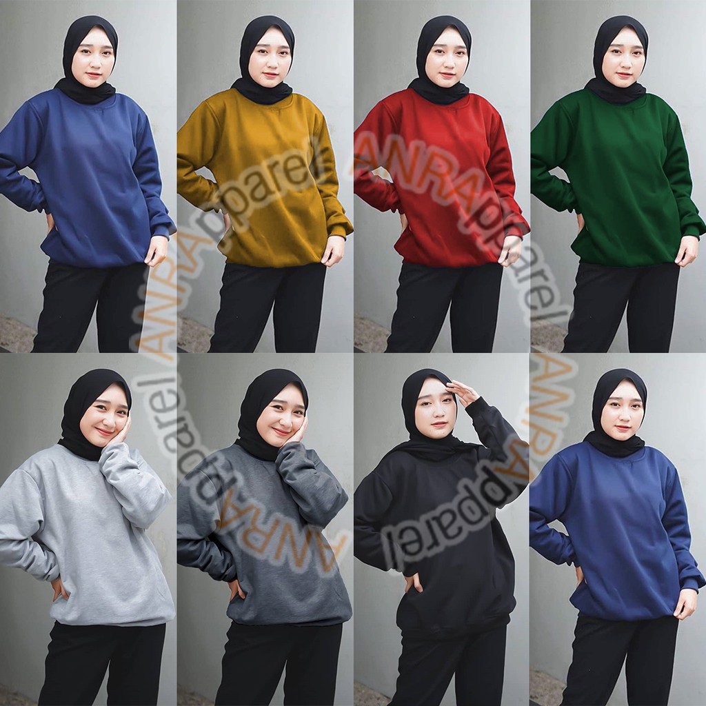 SWEATER BASIC OBLONG POLOS WANITA / Cewek Murah Berkualitas Promo