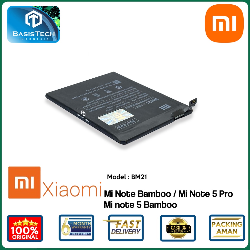 BATERAI XIAOMI Mi NOTE BAMBOO - Mi NOTE 5 PRO - Mi NOTE 5 BAMBOO - BM21 - ORI