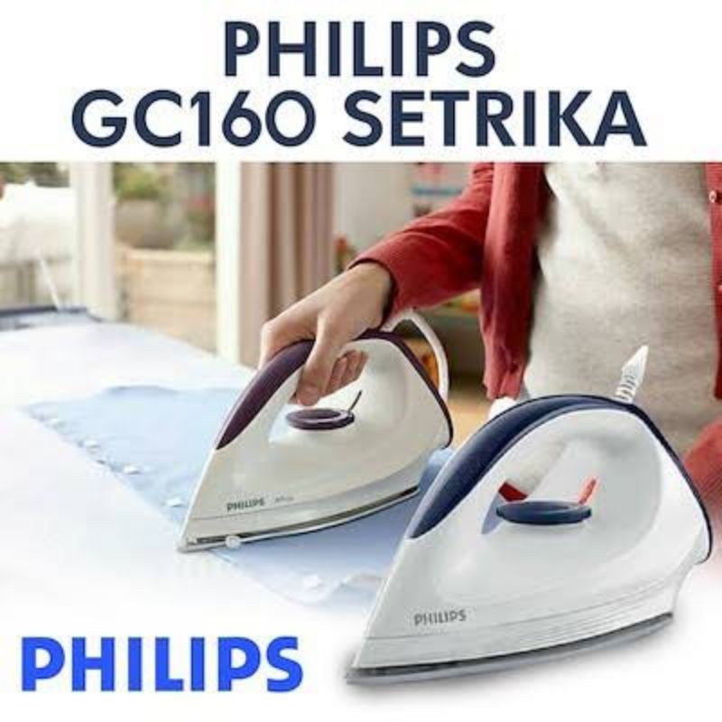 SETRIKA PHILIPS GC 160 AFFINIA DRY IRON GC160 350 WATT