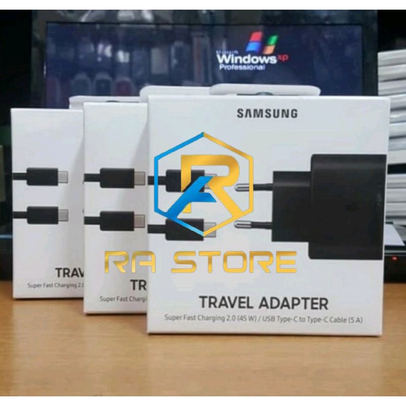 Charger Samsung S21 Ultra A71 A70S A80 S20 Note 10 USB-C TO C Carger Casan Cas TC Charging Original