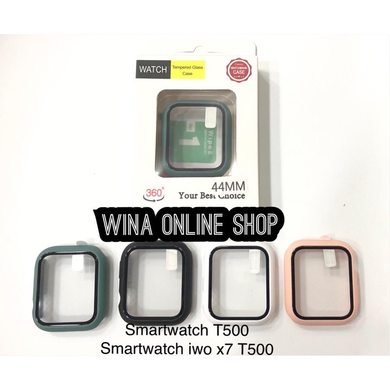 Silicone full cover smartwatch T500 / smartwatch iwo x7 T500 38mm,40mm,42mm,44mm kaca