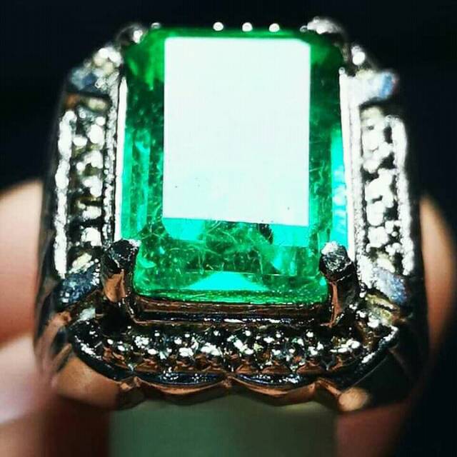 Batu Cincin BATU ZAMRUD COLOMBIA ASLI CHATAM