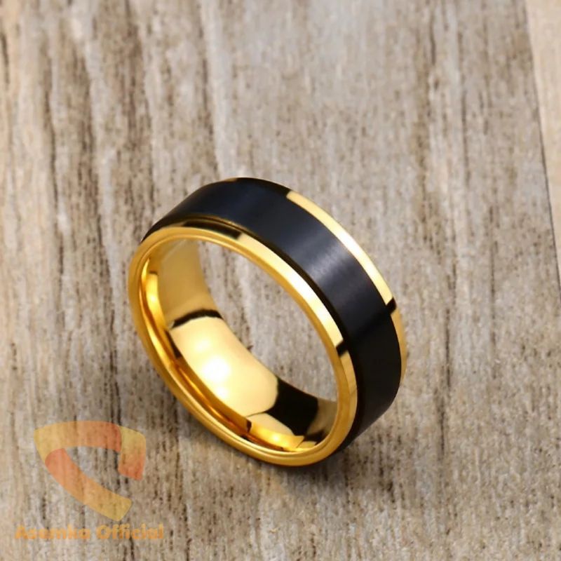 Cincin titanium asli model list gold anti karat