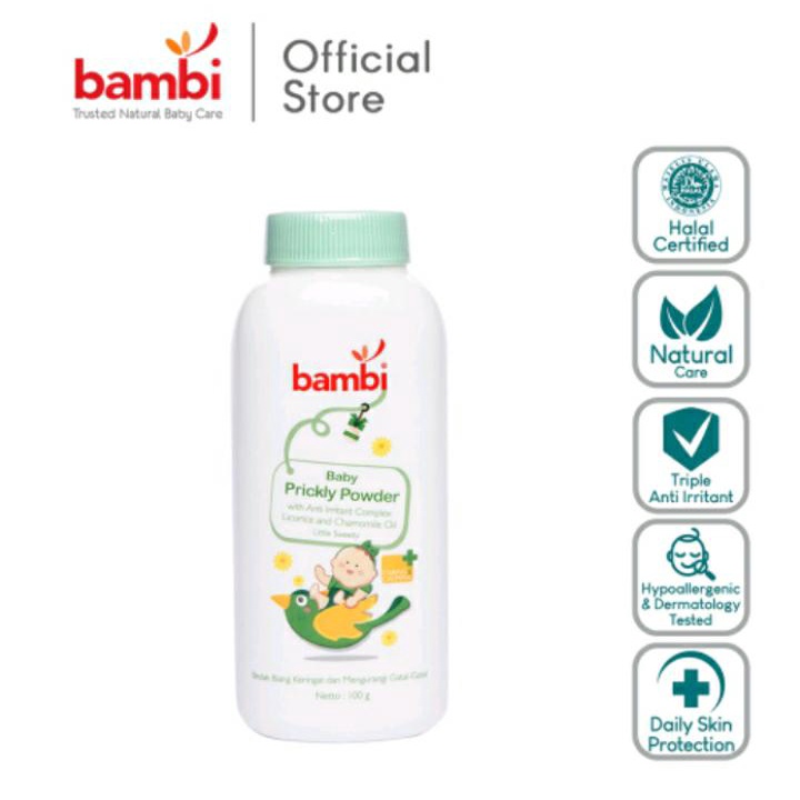 BAMBI Baby Bedak Tabur Prickly Heat 100gr // Bedak Untuk Biang Keringat