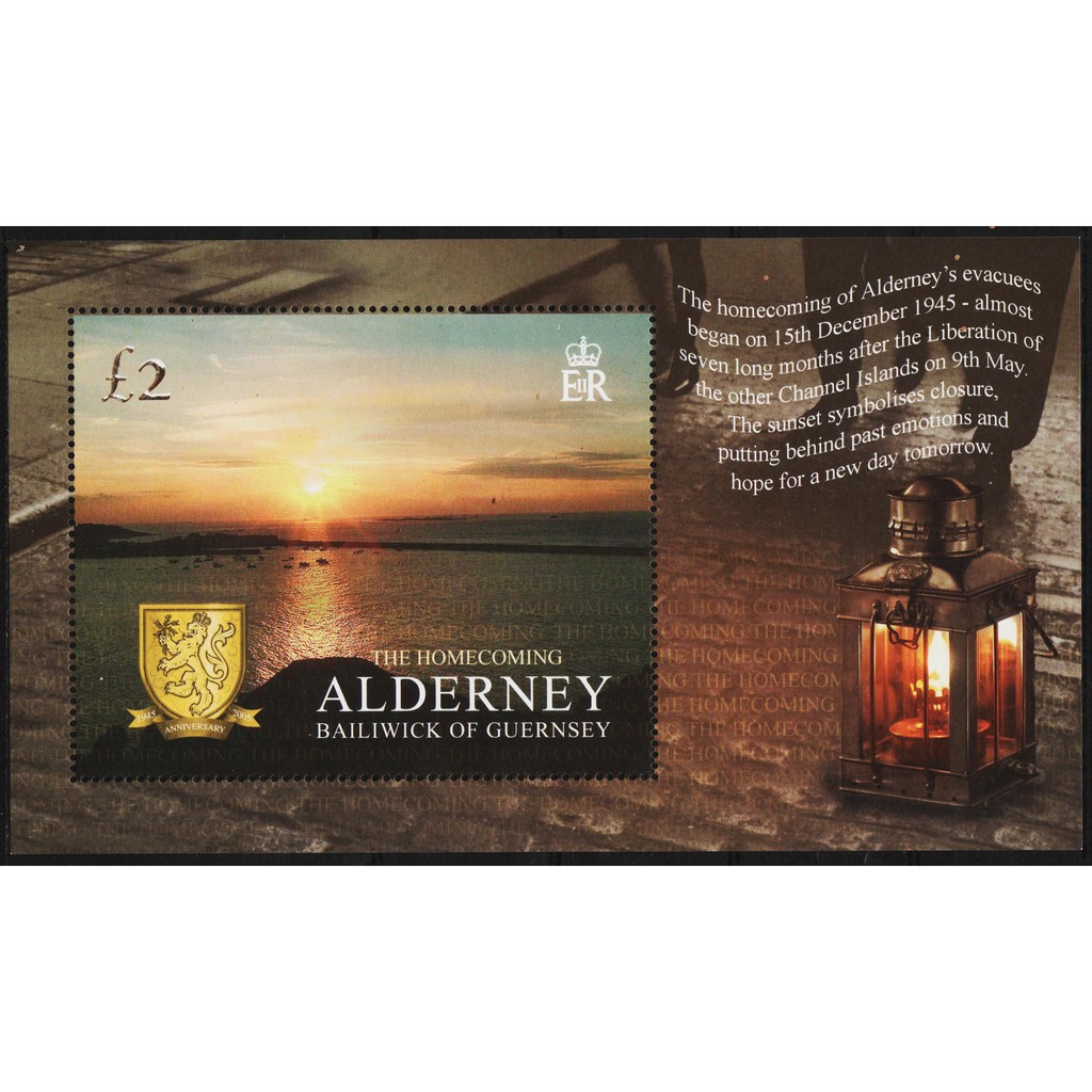 

Perangko Filateli A5-146 Alderney MNH Souvenir Sheet 27.10.2005 The homecoming