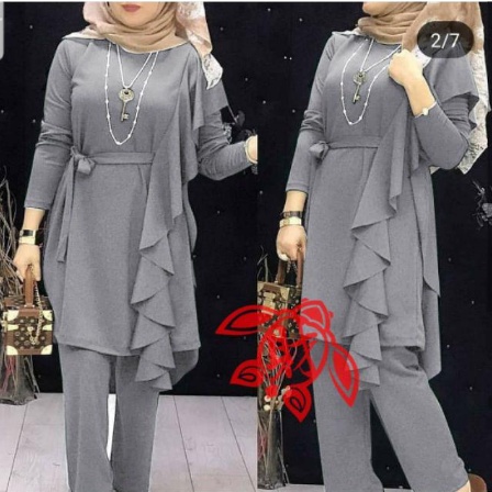 Baju Setelan Wanita Dewasa Kekinian Terbaru 2021 Set baju muslim