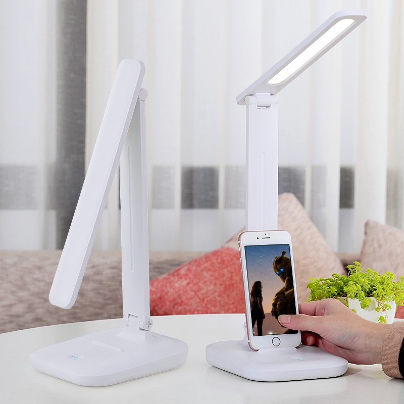 【LP003】Skyhigh Lampu Meja Belajar Membaca X8 4000mA Foldable Desk lamp 3 Lighting Modes, 5 Levels of Brightness LED Adjustable Angle suitable for Bedroom, Study, Office (White)