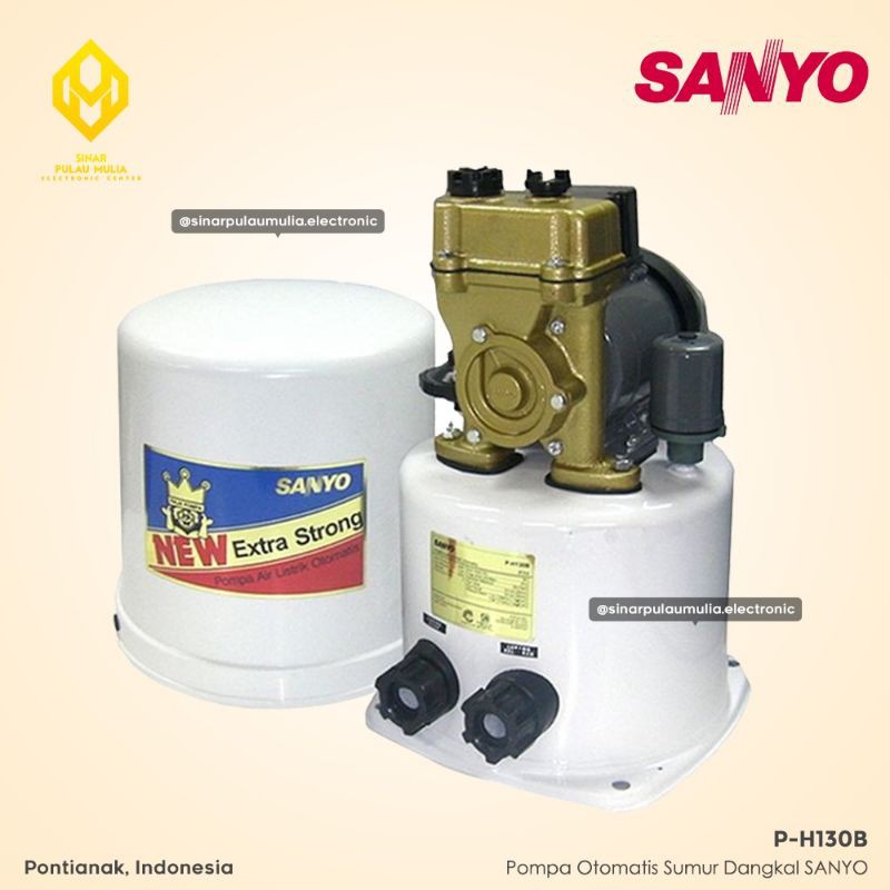 Sanyo Pompa Otomatis Sumur Dangkal 125 Watt - P-H130B / PH130B / P H 130 B / P H130B / PH 130B