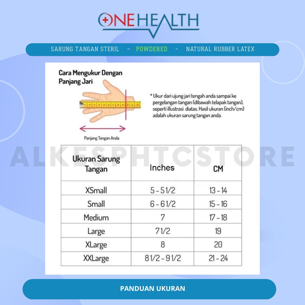 ONEHEALTH Sarung Tangan Steril 7.5