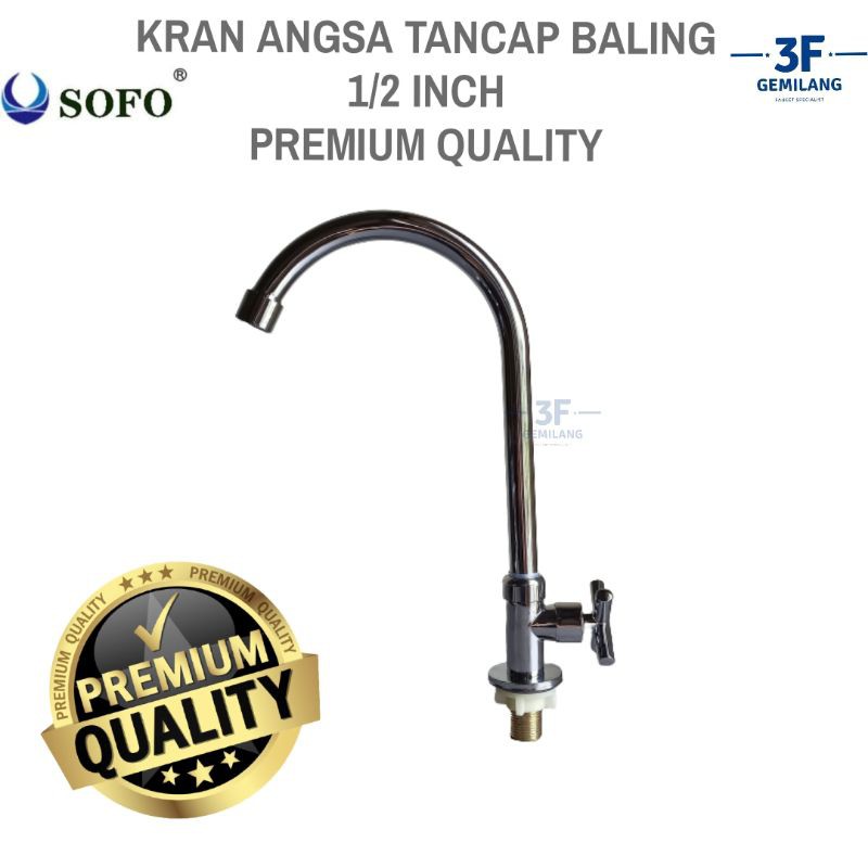Sofo - Kran ANGSA TANCAP BAWAH BALING 1/2 INCH PREMIUM QUALITY