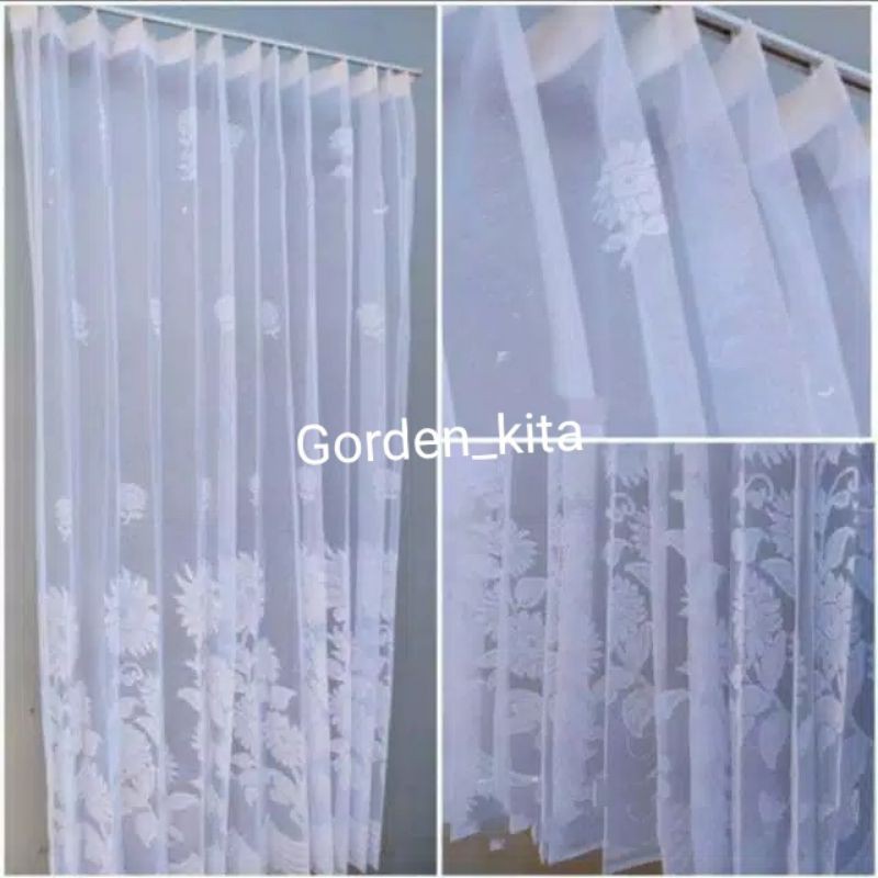 Vitrase Gorden tipis Kain dalam Gorden jendela Gorden minimalis