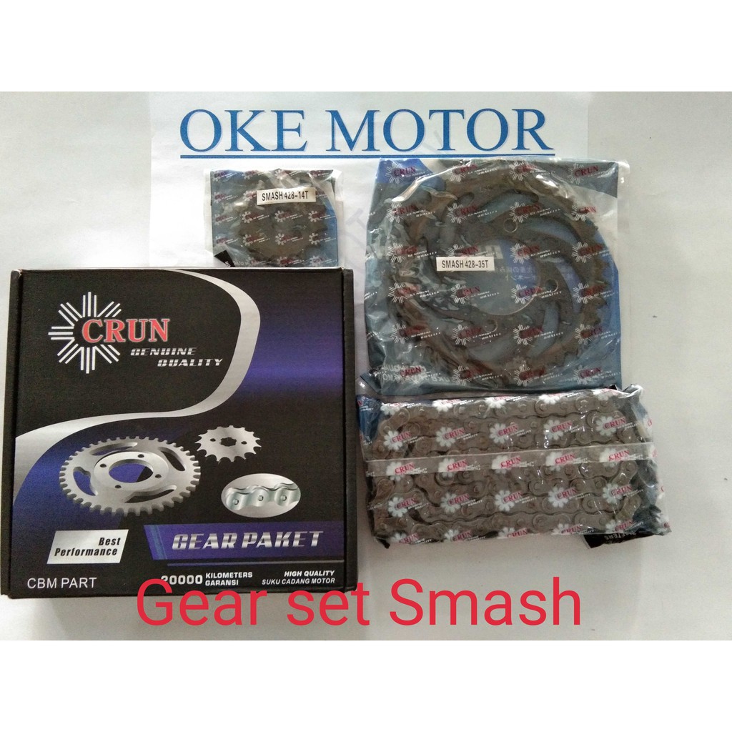Gear set gear paket motor Smash Crun