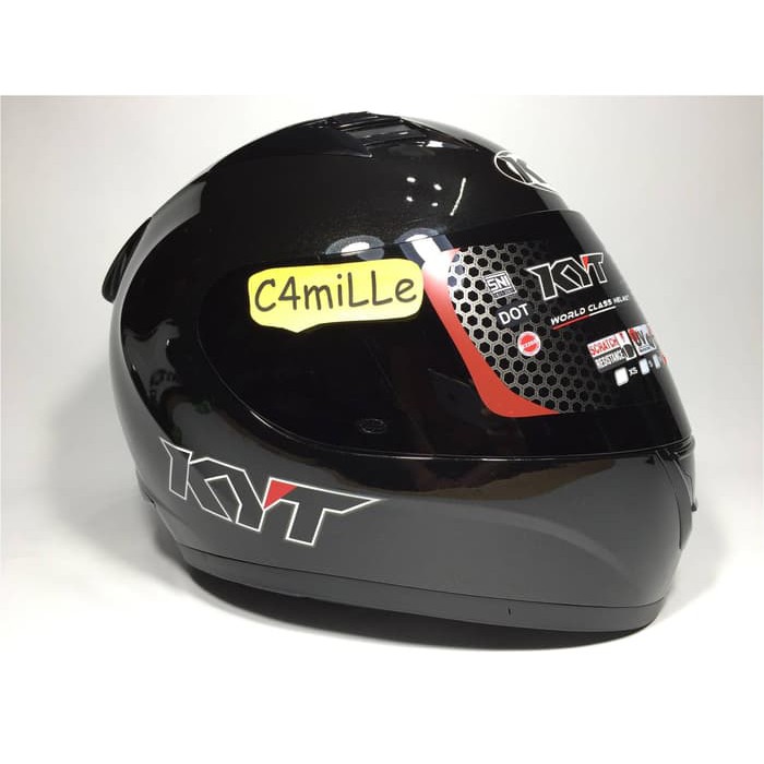 HELM KYT R10 R 10 SOLID BLACK FULL FACE