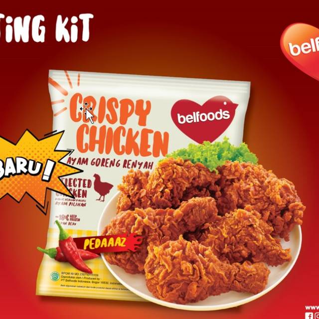 Belfoods Ayam Goreng Renyah PEDAAAS 500 Gram