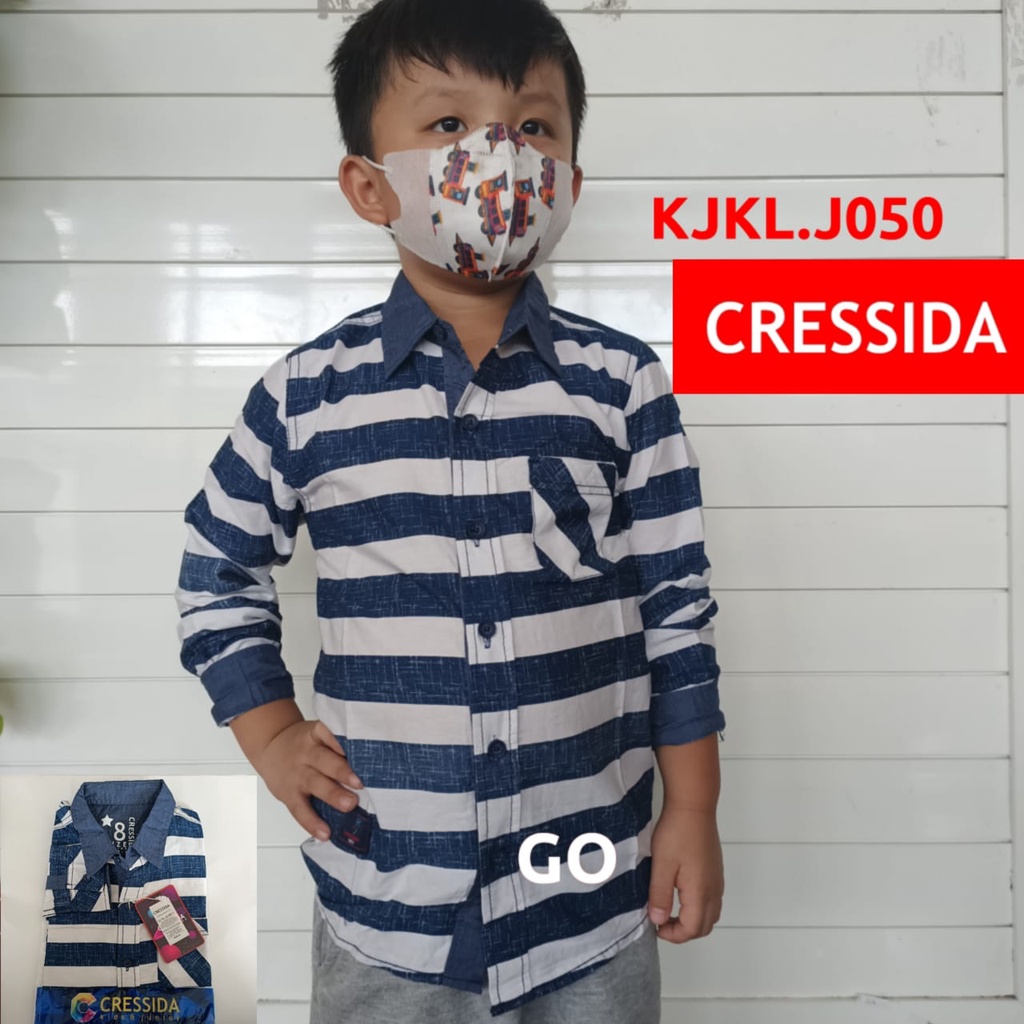 gof CRESSIDA KEMEJA KIDS Pakaian Laki Laki Baju Atasan Hem Anak Cowok Lengan Panjang Casual