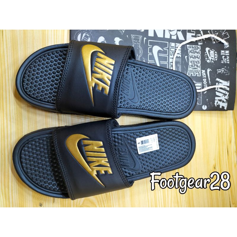 SANDAL NIKE SLIDE BENASSI GOLD PRIA/WANITA/SANDAL SELOP NIKE ORI BNIB