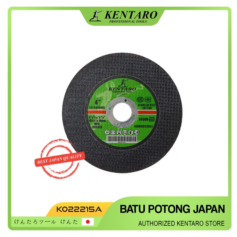 BATU POTONG MATA GERINDA 4inch x 1mm DISK KENTARO JAPAN QUALITY