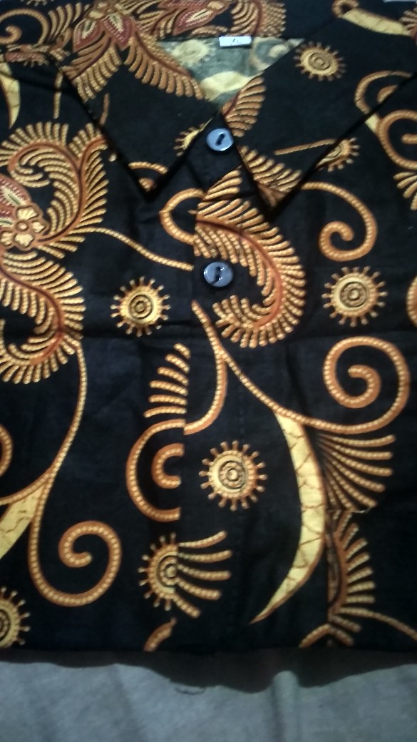 Kemeja Batik Anak Pendek Motif Salju Usia 1-12 Tahun