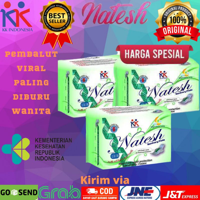 Jual PEMBALUT HERBAL Natesh Night Extra Long Packs Shopee Indonesia