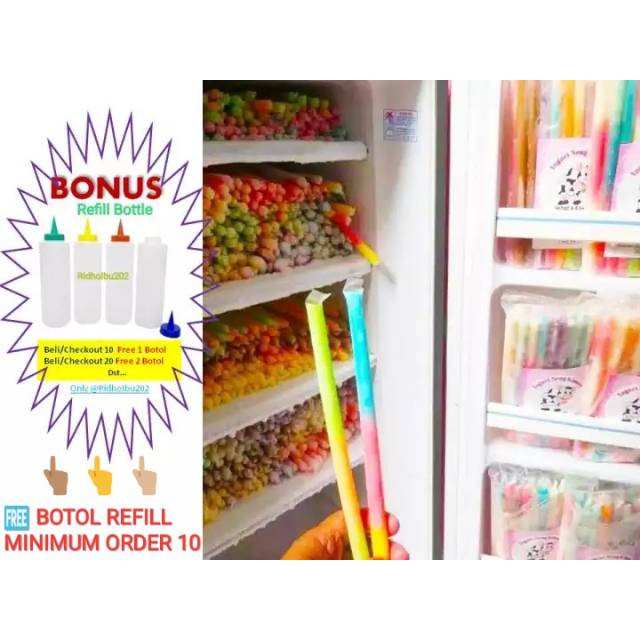 Termurah Plastik Es Lilin Plastik Es Pensil 100pcs