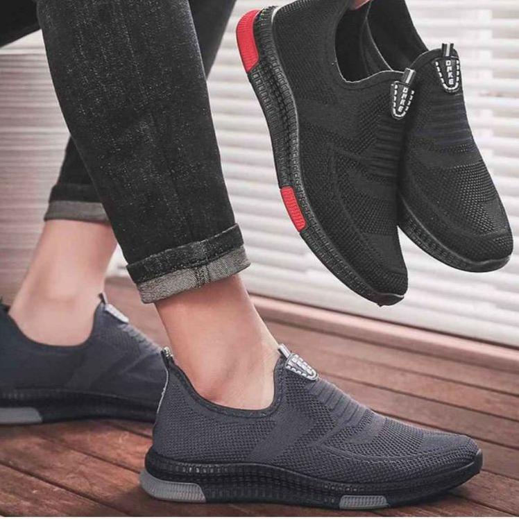 Hemat Belanja HANN07-Sepatu Sneakers Slip On Pria/Wanita Terbaru DNKE Simple Tanpa Tali COD