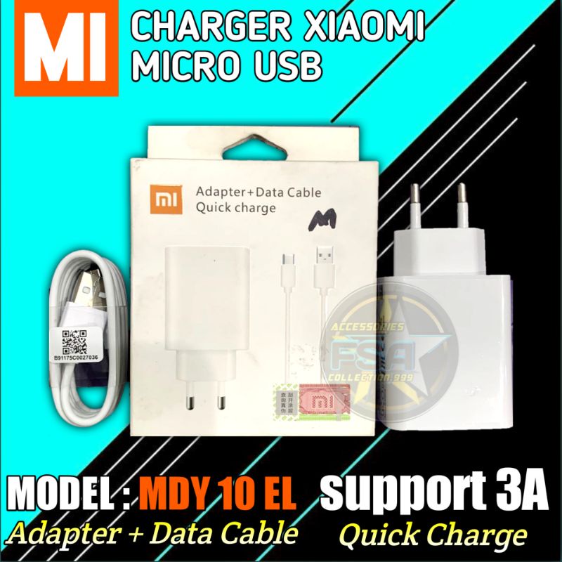 Charger Xiaomi MDY-10- EL Micro Usb Fast Charging original 100%