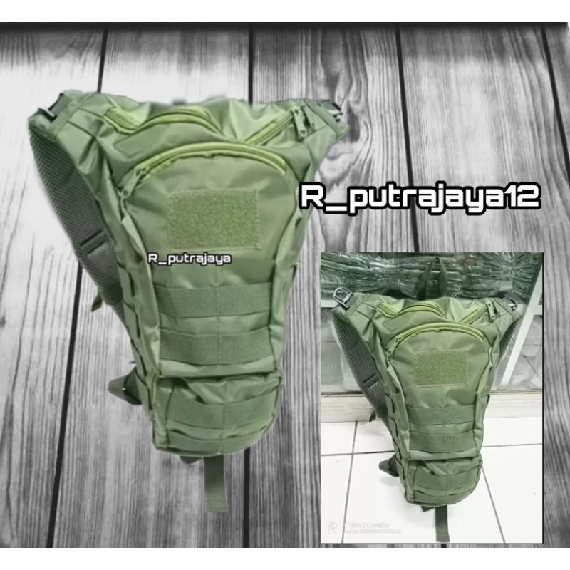 TAS SEPEDA HIJAU ARMY /TAS SEPEDA PUNGGUNG / TAS RANSEL SEPEDA