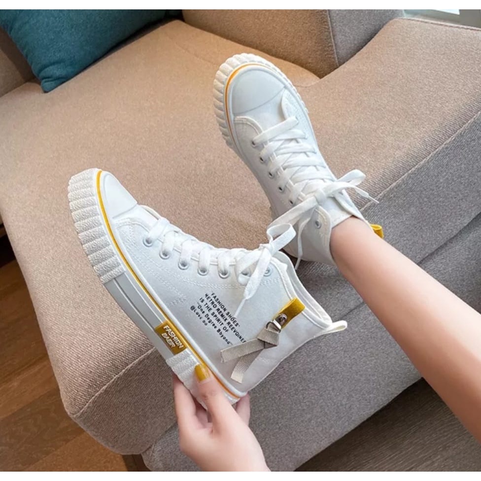 Jessy_Sepatu Sneakers Wanita High Waist Casual AS171