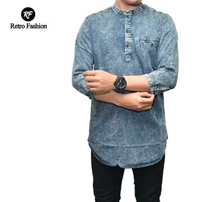 Terbaru ZG KURTA JEANS KURTA PAKISTAN DENIM KEMEJA JEANS KEMEJA LEVIS Murah