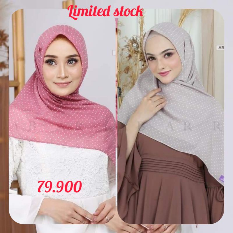 COD dan TERLARIS hijab arrafi Ar 427 segi empat polkadot
