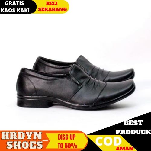 Sepatu Pantofel Pria Pantofel Hitam Pria Sepatu Pantopel Fantofel Kulit Kerja Formal PDH Pria EIGHT 01