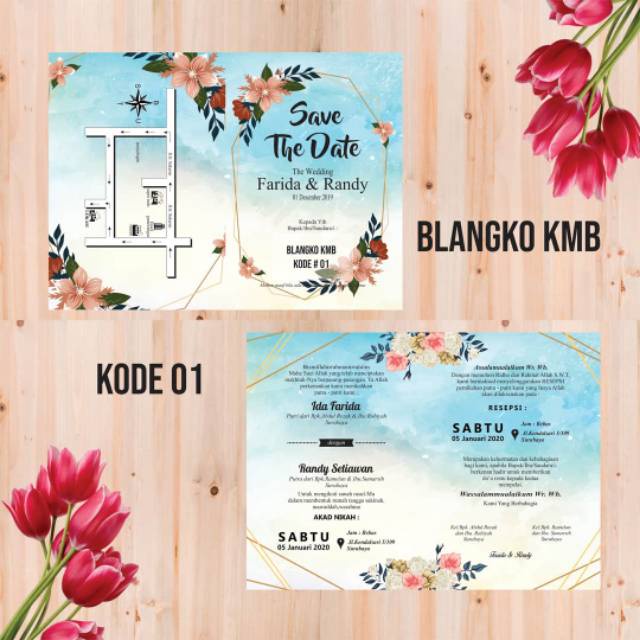 BLANGKO KMB 01 / BLANKO KMB 01 / BLANGKO UNDANGAN RUSTIC