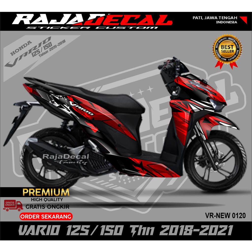 Decal Vario 125 150 New 2018 - 2020 Full Body Stiker Vario 125 150 New 2018 - 2020 Keren Striping Va