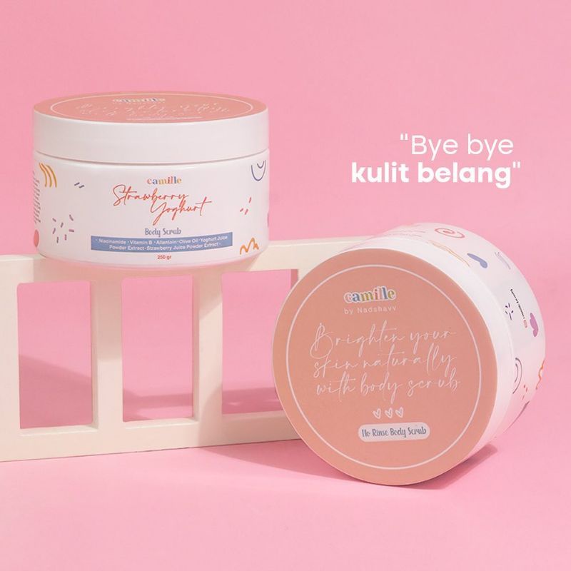 Bodyscrub Camille 250gr by Camille Beauty - Strawberry Yoghurt Body Scrub