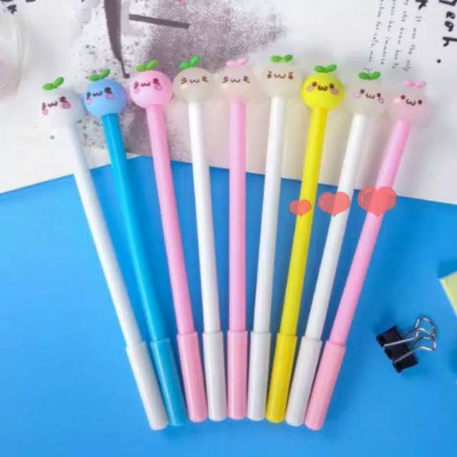 

[JOGJA] Pulpen Gel Desain Kartun Lucu Onion Biru & Kuning