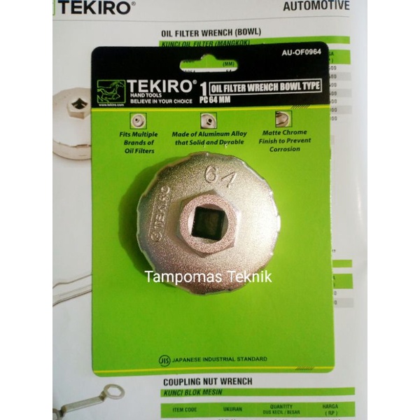 Kunci Filter Oli Mangkok Tekiro 64mm Kunci Pembuka Filter Oli Mobil