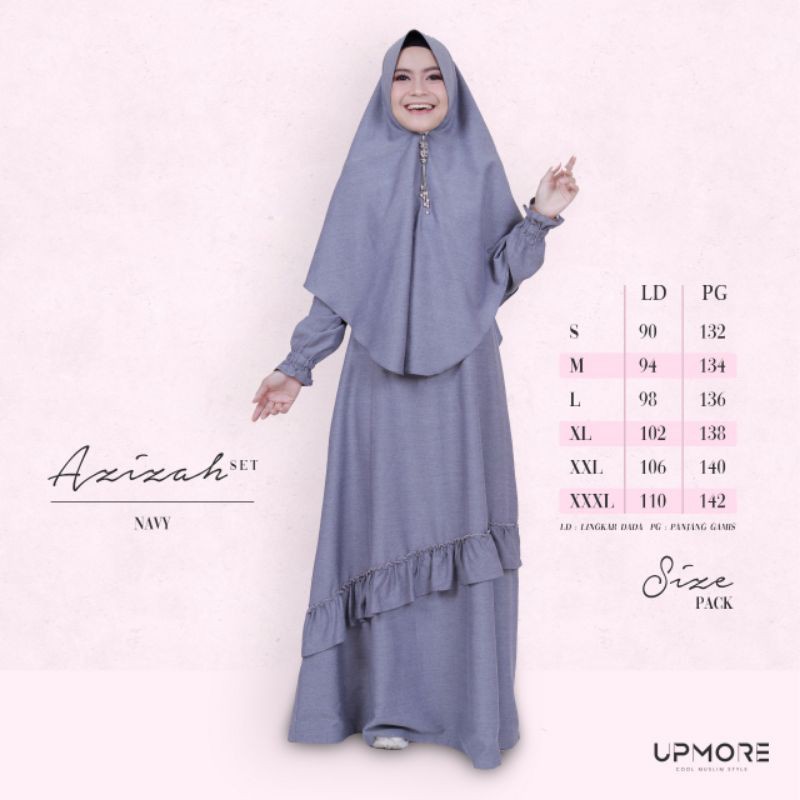 GAMIS AZIZAH SET BY UPMORE ORI