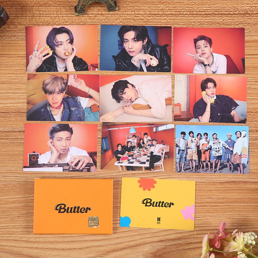 8pcs / set Kartu Lomo Foto KPOP BTS Butter Untuk Koleksi