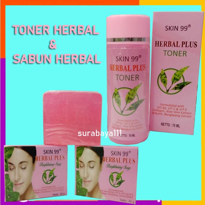 PAKET SABUN + TONER HERBAL PLUS ORIGINAL (✔️BPOM)