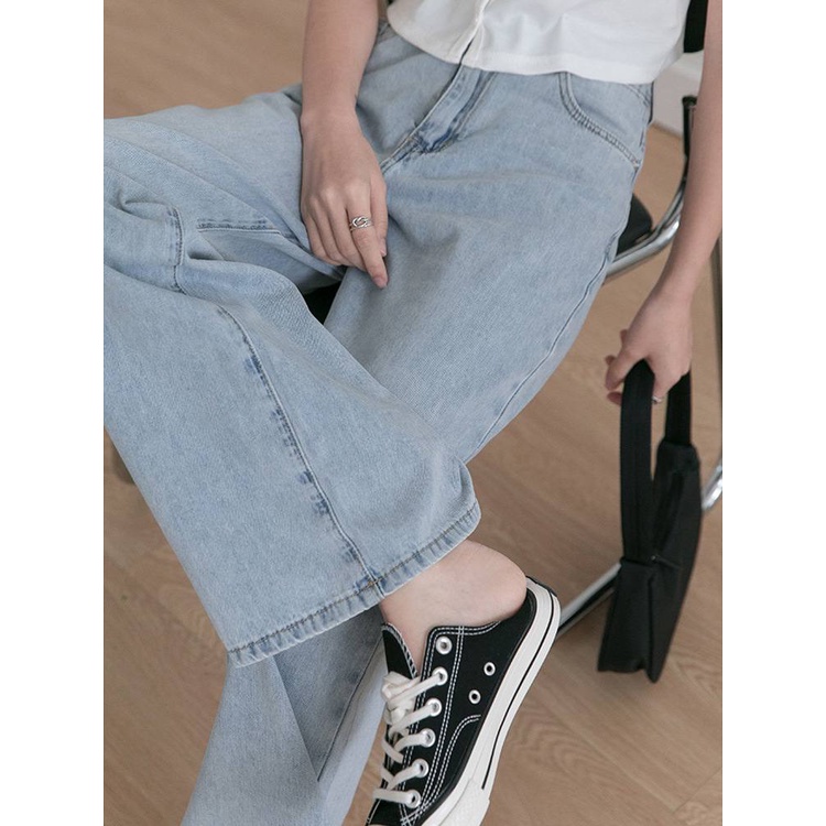 BEARYJEANS Celana Jeans Kulot Jeans Wanita Korean Style Casual Jeans Highwaist - BJ028