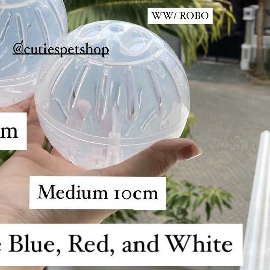 ♖ JOGGING BALL HAMSTER MURAH / BOLA / HAMSTER BALL / UNTUK SYRIAN / WINTER WHITE 12CM ATAU 10CM ❊