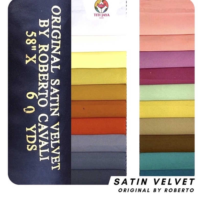 Kain SATIN VELVET Original / Sateen Silk / Satin Pesta Gamis