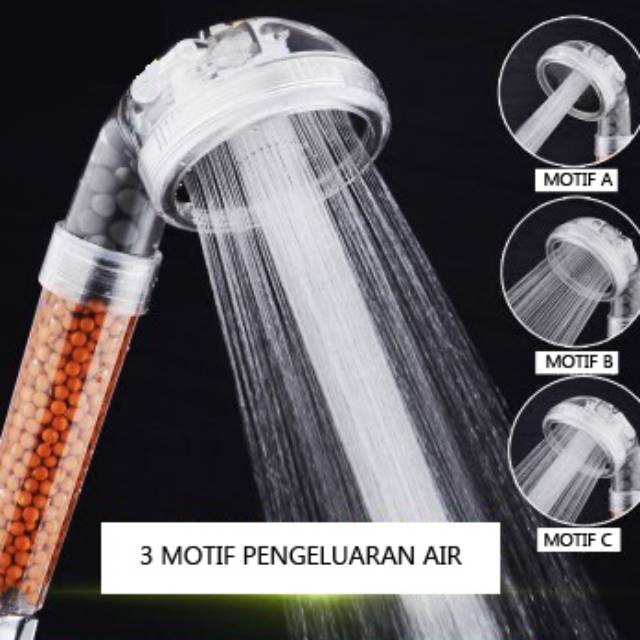 Kepala Shower SPA Head Shower Mandi Filter Aerator Bath up Mineral Ion