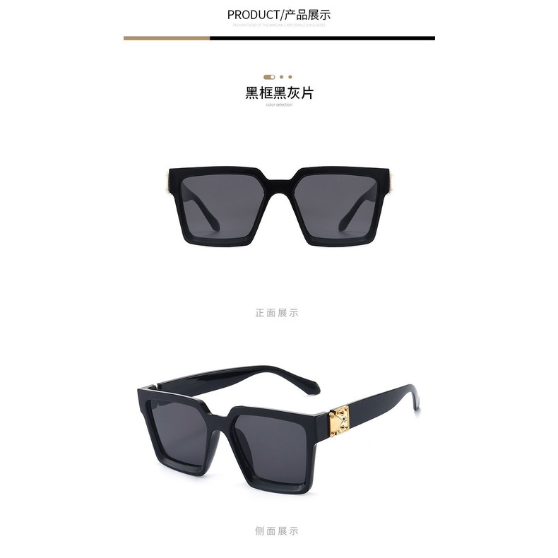 BAJ Kacamata Hitam Korean Gaya Retro Wanita Square Frame Kacamata Mata Wanita UV Protection Kacamata Hitam Korean Gaya Wanita KC033